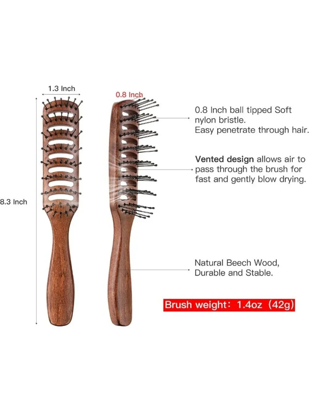 Vented Hair Brush for Blow Drying & Styling - Volumizing Brush for All Hair
